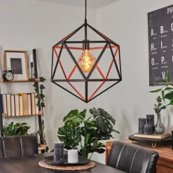 Suspension Mamonal Noir, 1 lumière