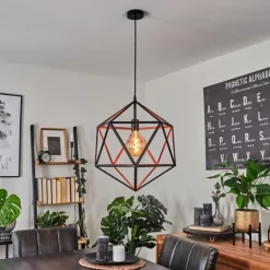 Suspension Mamonal Noir, 1 lumière