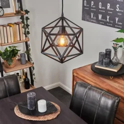 Suspension Mamonal Noir, 1 lumière