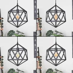 Suspension Mamonal Noir, 1 lumière