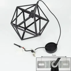 Suspension Mamonal Noir, 1 lumière