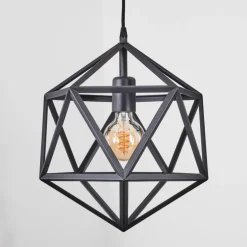 Suspension Mamonal Noir, 1 lumière