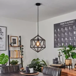 Suspension Mamonal Noir, 1 lumière