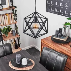 Suspension Mamonal Noir, 1 lumière