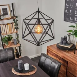 Suspension Mamonal Noir, 1 lumière