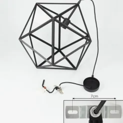 Suspension Mamonal Noir, 1 lumière