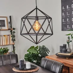 Suspension Mamonal Noir, 1 lumière