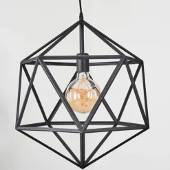 Suspension Mamonal Noir, 1 lumière