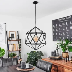 Suspension Mamonal Noir, 1 lumière