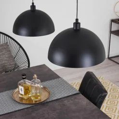 Suspension Manacales Noir, 2 lumières