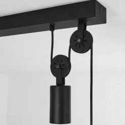 Suspension Manacales Noir, 2 lumières