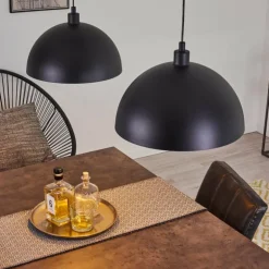 Suspension Manacales Noir, 2 lumières