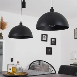 Suspension Manacales Noir, 2 lumières