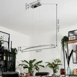 Suspension Manlleu Chrome, 1 lumière