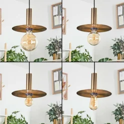 Suspension Mano Laiton, Noir, 1 lumière