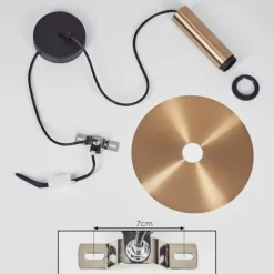 Suspension Mano Laiton, Noir, 1 lumière