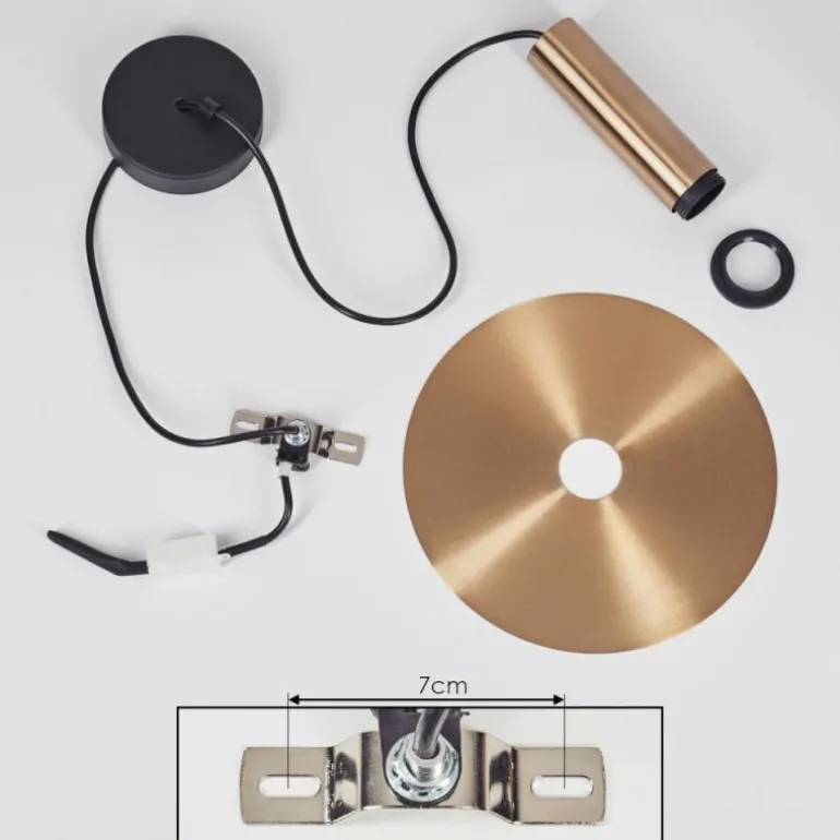 Suspension Mano Laiton, Noir, 1 lumière