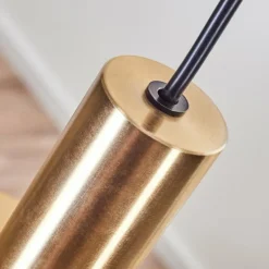 Suspension Mano Laiton, Noir, 1 lumière