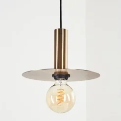 Suspension Mano Laiton, Noir, 1 lumière