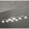 Suspension Mantra Cuadrax Nickel mat, 8 lumières