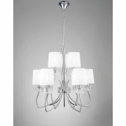 Suspension Mantra LOEWE Chrome, 9 lumières