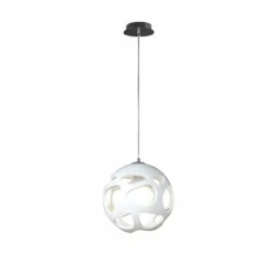 Suspension Mantra ORGANICA Chrome, Blanc, 1 lumière