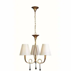 Suspension Mantra PAOLA Or, 3 lumières