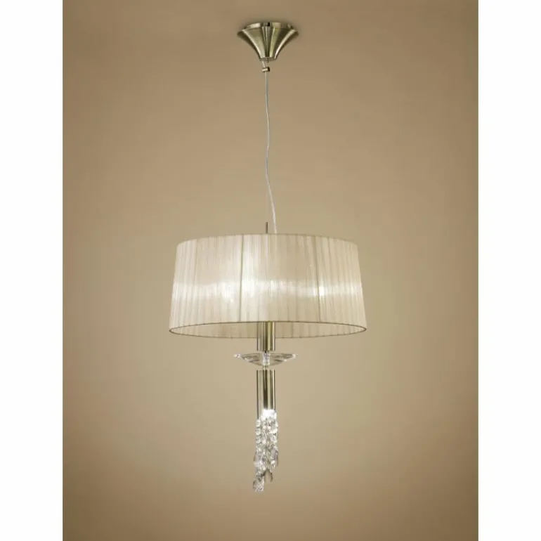 Suspension Mantra TIFFANY Brun, 3 lumières