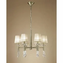 Suspension Mantra TIFFANY Brun, 6 lumières