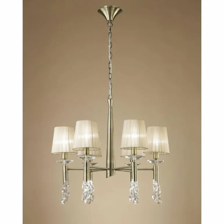 Suspension Mantra TIFFANY Brun, 6 lumières