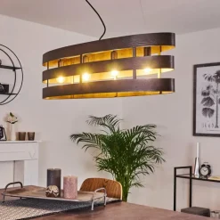 Suspension Maracoa Noir, 4 lumières