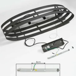 Suspension Maracoa Noir, 4 lumières