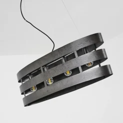 Suspension Maracoa Noir, 4 lumières