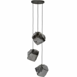 Suspension Marore Argenté, 3 lumières