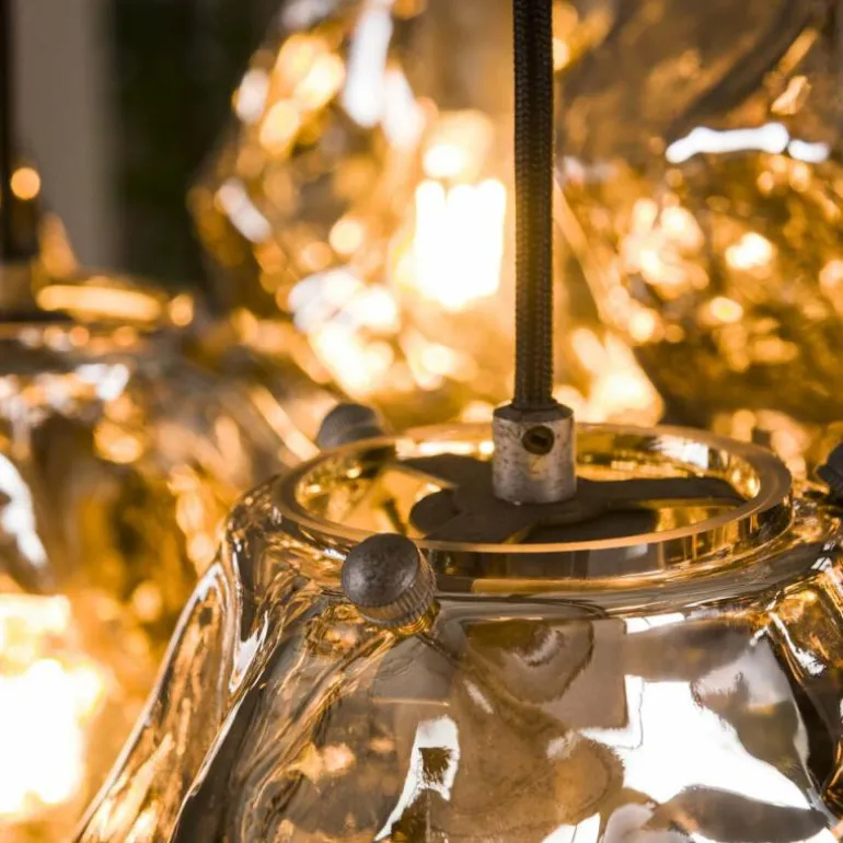 Suspension Marore Argent Oxydé, 7 lumières