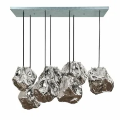 Suspension Marore Argent Oxydé, 7 lumières
