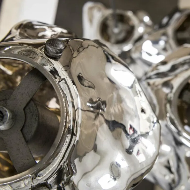 Suspension Marore Argent Oxydé, 5 lumières