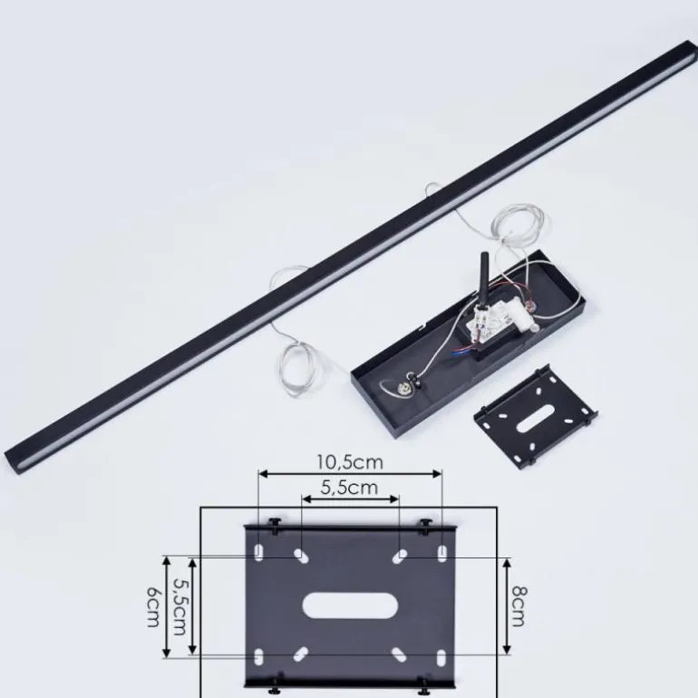 Suspension Mattawan LED Noir, 1 lumière