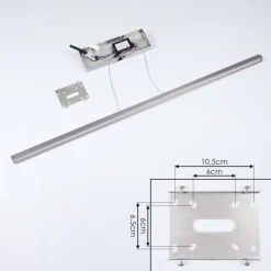 Suspension Mattawan LED Nickel mat, 1 lumière
