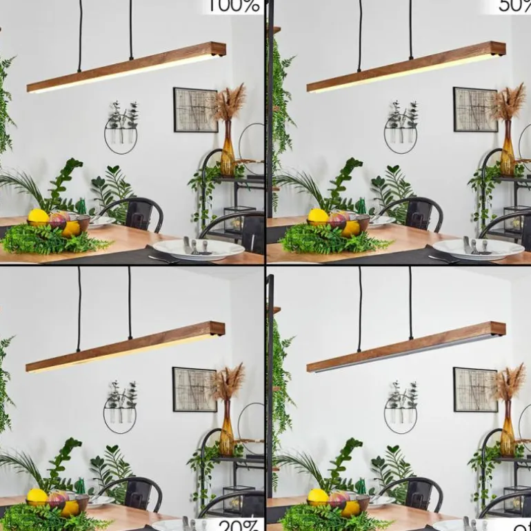 Suspension Maumela LED Noir, 1 lumière