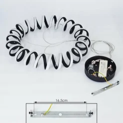 Suspension Maziwa LED Noir, Blanc, 1 lumière