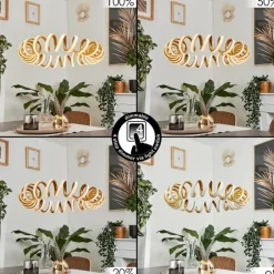 Suspension Maziwa LED Or, 1 lumière