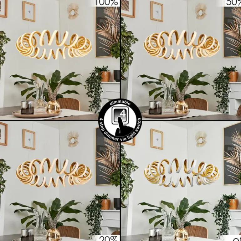 Suspension Maziwa LED Or, 1 lumière