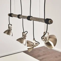 Suspension Medolden Brun, Nickel mat, 4 lumières
