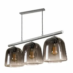 Suspension Mellomjord Argent Oxydé, 3 lumières