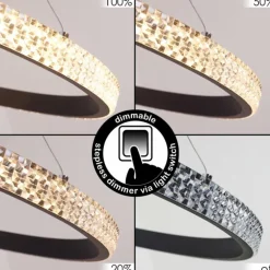 Suspension Melosa LED Noir, 1 lumière