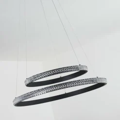 Suspension Melosa LED Noir, 1 lumière