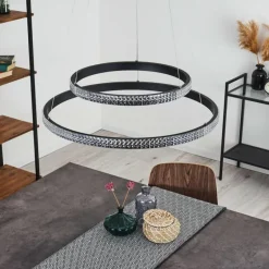 Suspension Melosa LED Noir, 1 lumière