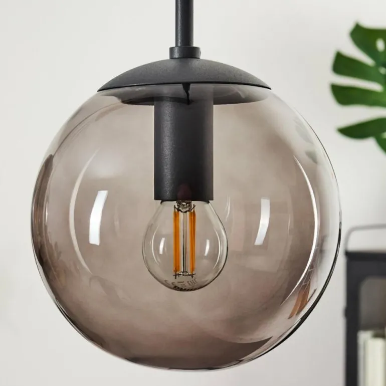 Suspension Mesas Noir, 5 lumières