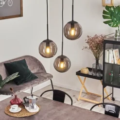 Suspension Mesas Noir, 3 lumières